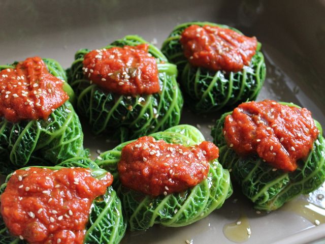 Involtini di verza e miglio